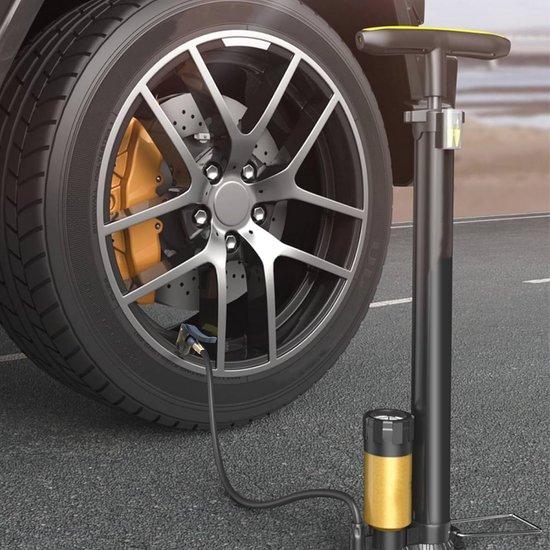 Bandenluchtpomp voor auto, motor en fiets - Autoflow, hefboom-stekker, autoventieladapter — afbeelding 2