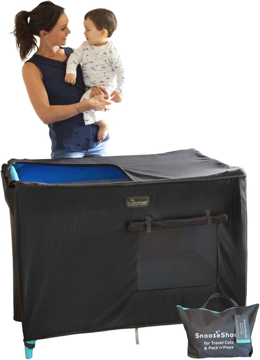 Blackout Dekzeil voor Travel Cots - Ademend Baby Gaas met 94% Lichtblokker