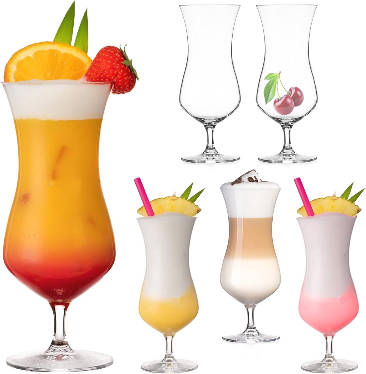 Cocktailglazen 500 ml set van 6 - Kristalglas voor cocktails en andere dranken