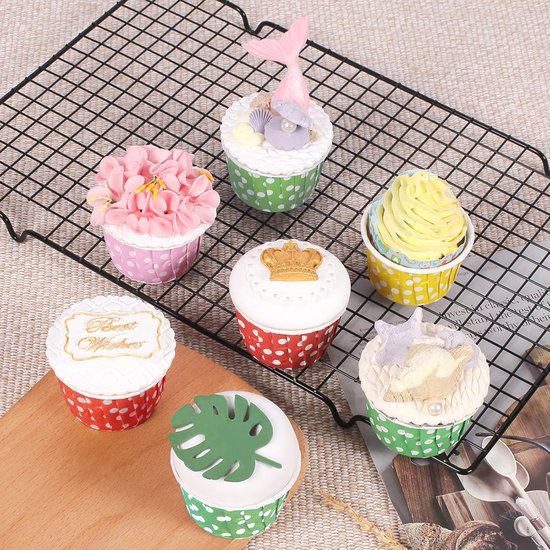 200 stuks muffinvormpjes papier, mini muffins bakvormen, regenboog, muffinvormpjes, papier, cupcake-vormpjes met cupcake-topper voor bakken, dessert, verjaardagsfeest, bruiloft