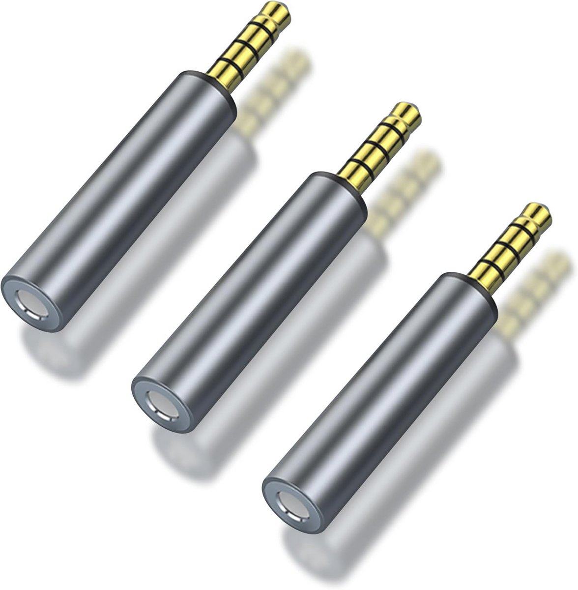 3,5 mm mannelijke naar mannelijke audio-adapter set - 3 stuks TRRS stereo jack