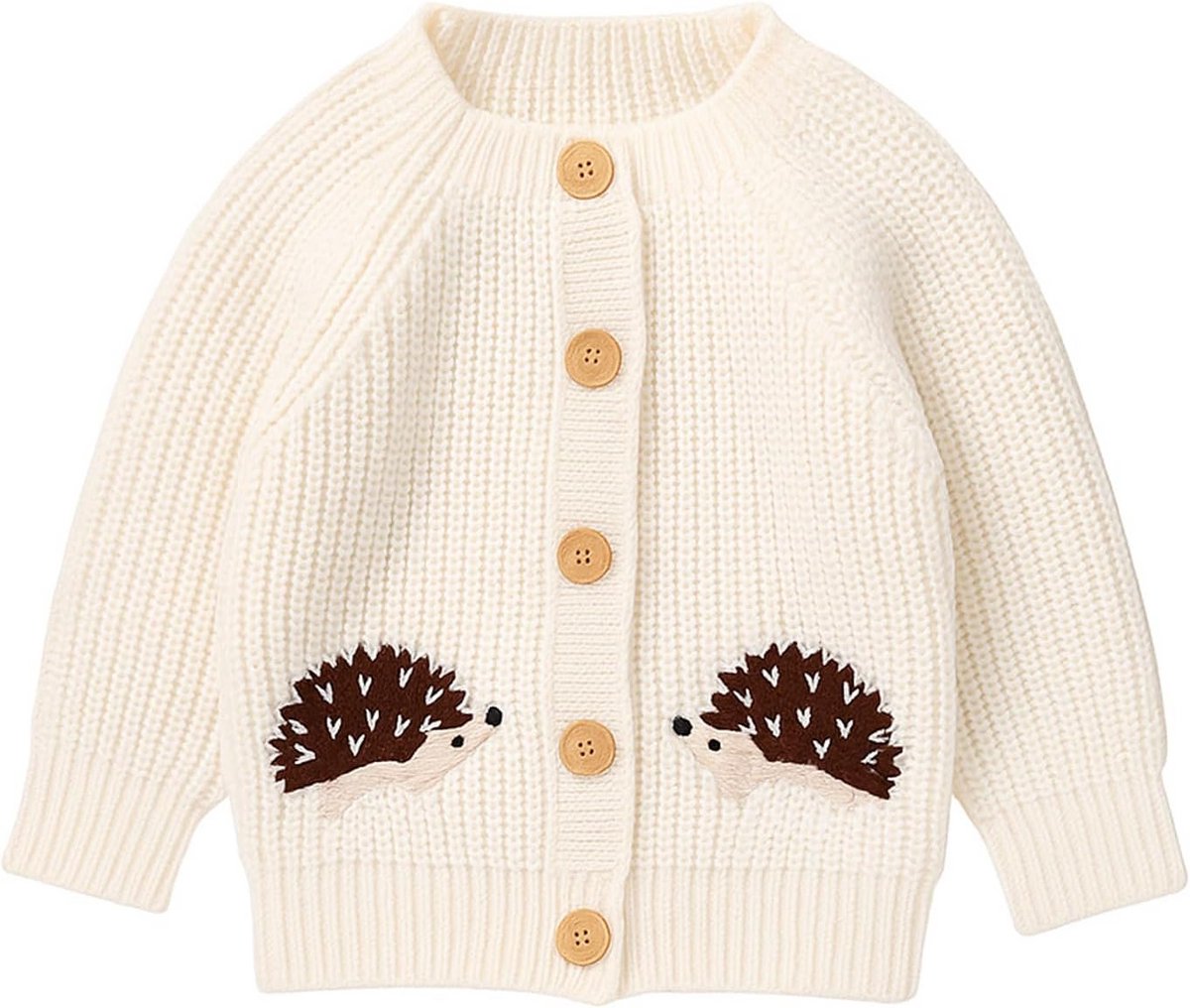Gebreid babyvest voor jongens en meisjes - Warme trui met lange mouwen voor herfst en winter