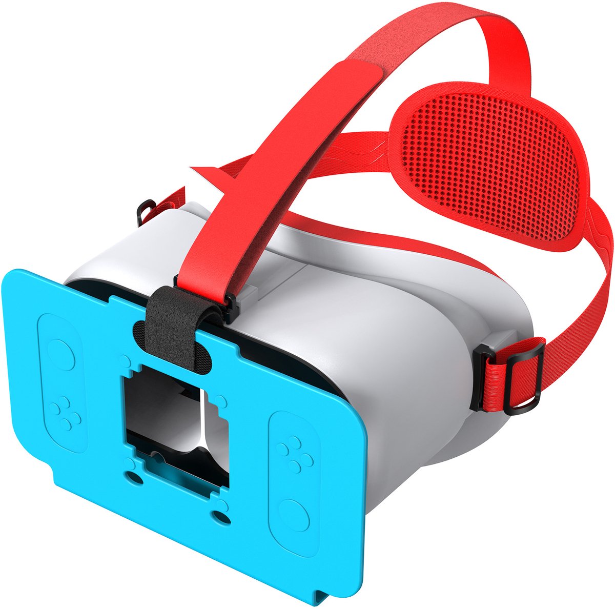 Een verbeterde VR-headset Geschikt voor Nintendo Switch 2, een virtual reality-bril met verstelbare HD-lenzen en een comfortabele hoofdband; een speciaal Geschikt voor de Switch 2 ontworpen 3D-bril (blauw en wit).