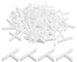 Allecta - Kunststof T-vormige afstandhouders voor wand- en vloertegels - Installatie van keramische tegels - 2 mm - 200 stuks