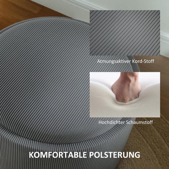 Badmand Anela Met Deksel, Opbergmand In Corduroy-design Voor Het Opbergen En Ordenen Van Badkameraccessoires En Accessoires Van 100 Polyester Handvat Van Kunstleer 19 X 10 X 14 Cm Donkergroen