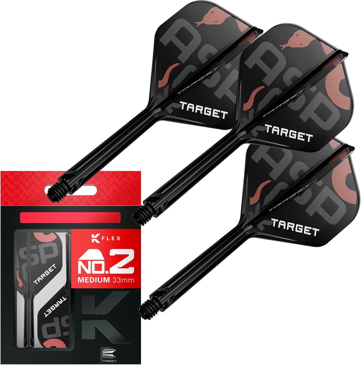Darts K-Flex Flights & Shaft Systeem - Medium (33mm) - Set van 3 | Darts Accessoires voor Verbeterde Precisie
