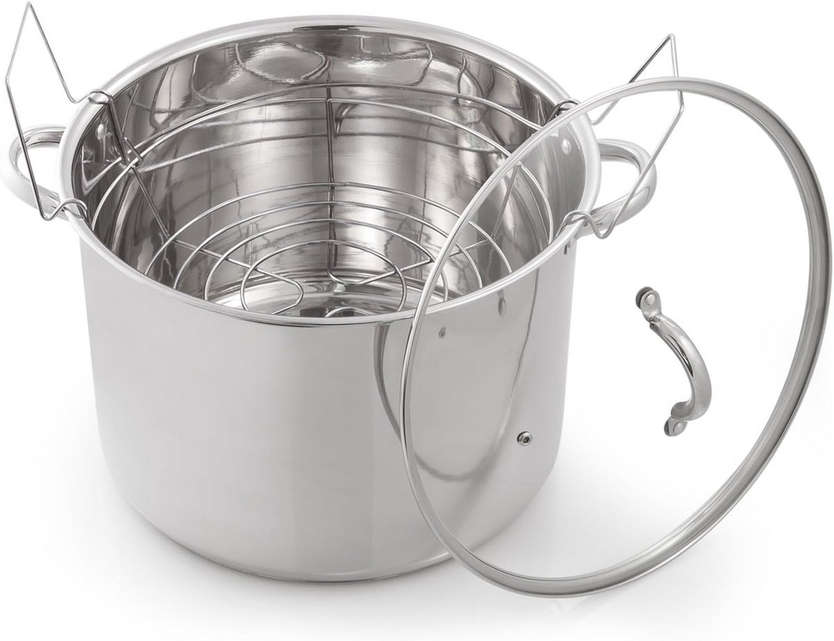 Roestvrijstalen 21,5 QT Water Bath Canner voor Inblikken - Veilig en Duurzaam