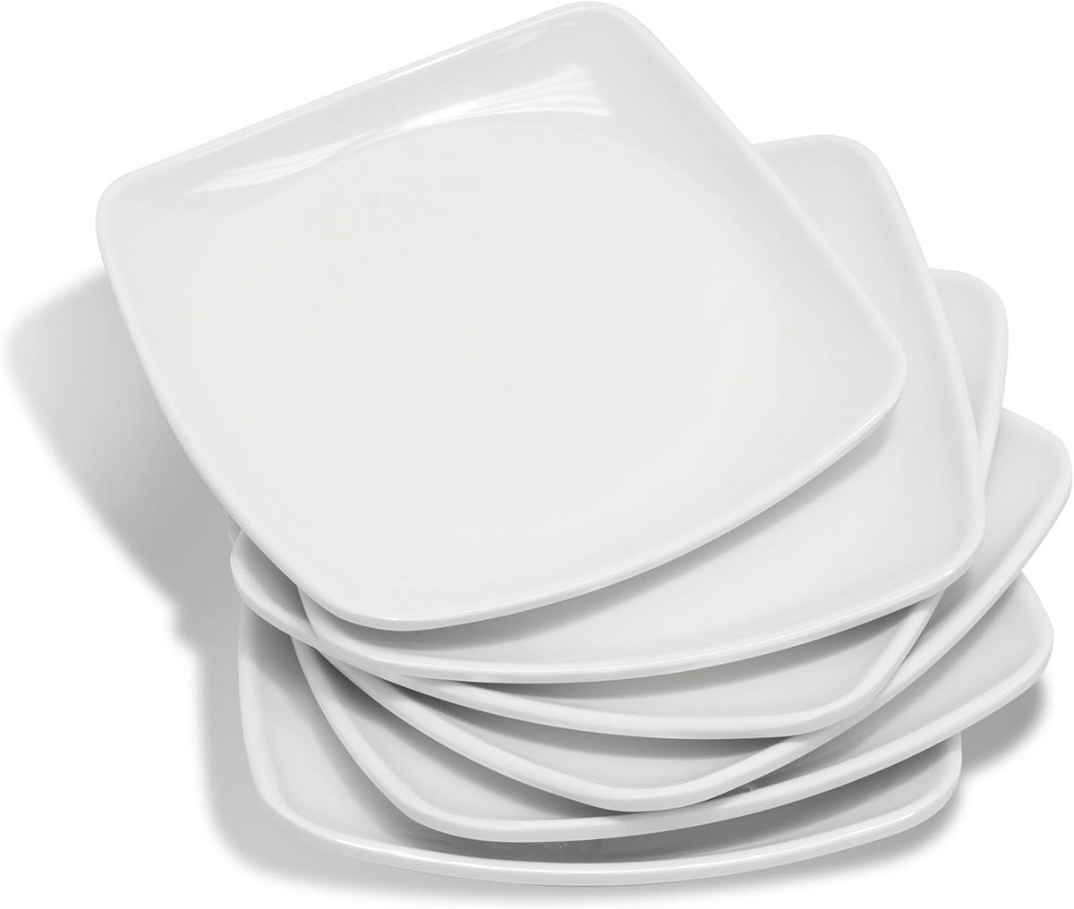 Set van 6 Witte Sushi Melamine Borden - Perfect voor Sushi en Nippon Gerechten