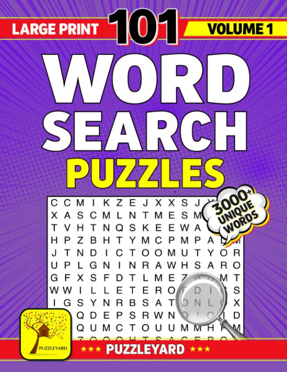 Grote Letter Woordzoeker Puzzels voor Volwassenen - 101 Puzzels met Diverse Thema's | Meer dan 3000 Unieke Woorden