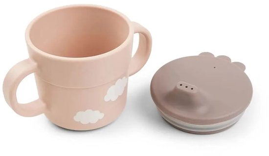 Done by Deer eetsetje first meal clouds - roze van Done by Deer — afbeelding 2