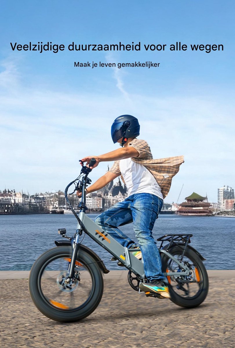 Hillmiles Mile 2 Elektrische fiets - Actieradius 60km - Verwijderbare batterij 36V13Ah - Motor 250W - Shimano 7 versnellingen - 20 Inch opvouwbare City Commuter E-Bike - Blauw – foto 7