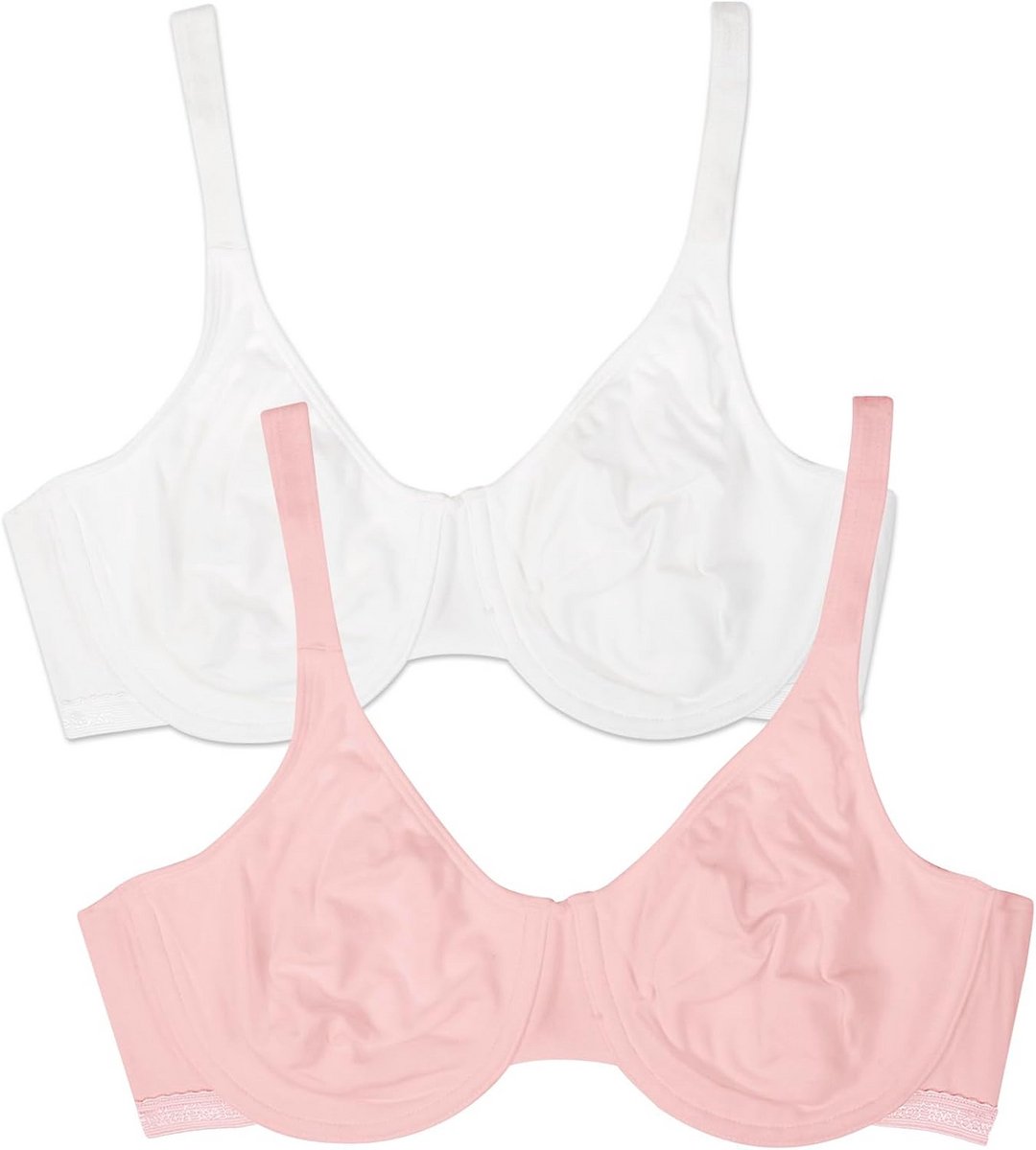 Unlined Underwire Bra voor Dames - Pack van 2 Volledige Dekking BH's