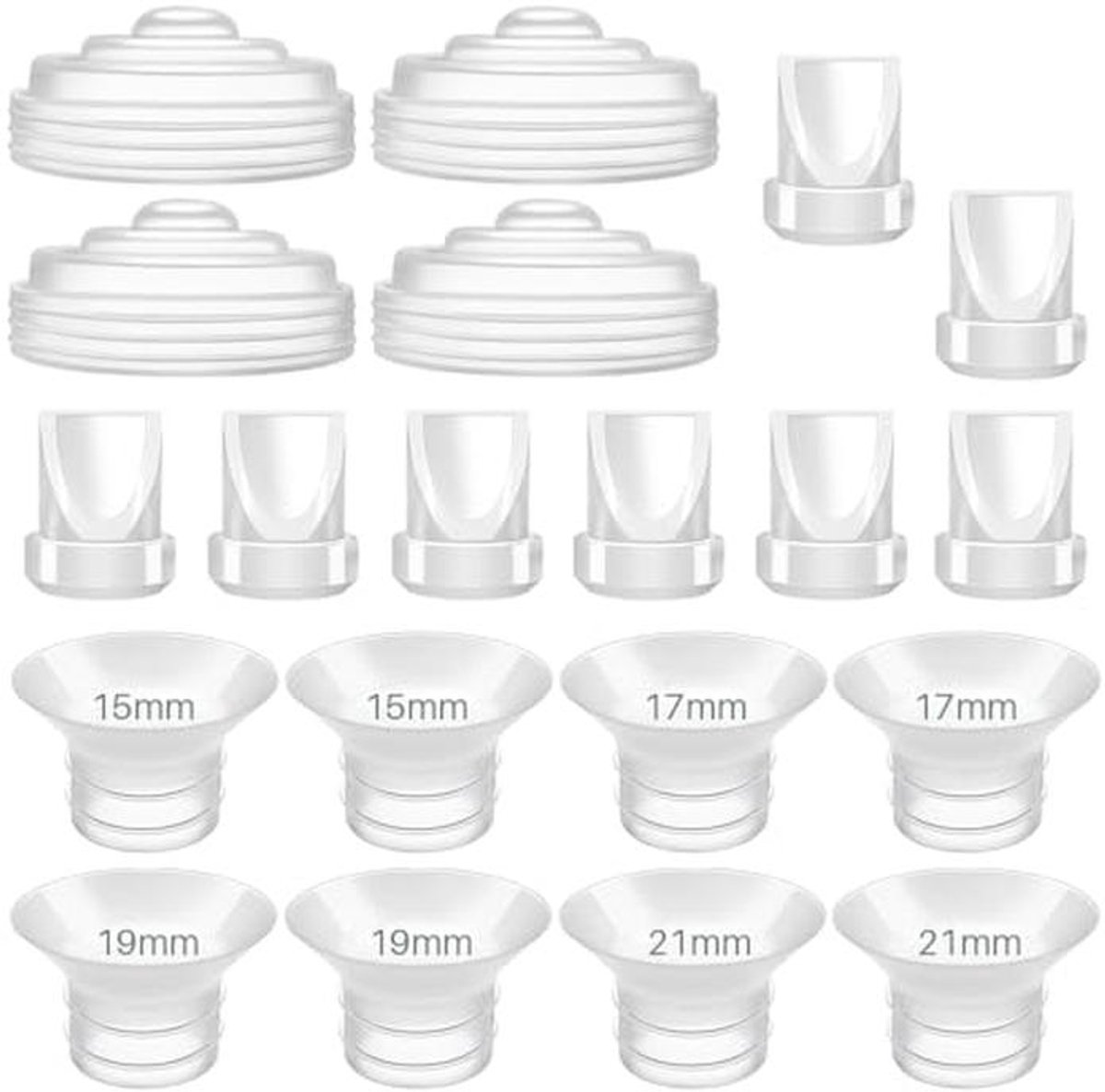 8 stuks eendenbek kleppen en siliconen membranen voor borstpompen