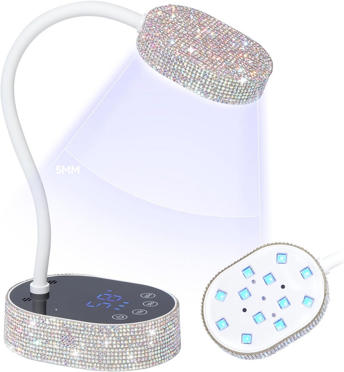Mini UV-lamp voor Gelnagels - Draaibare 36W USB LED Nageldroger met 3 Standen
