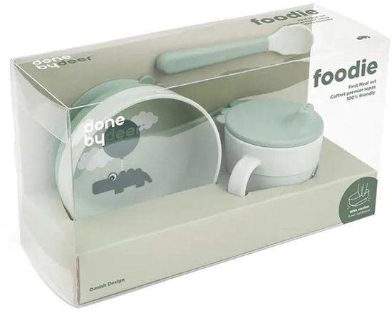 Done by Deer Foodie eetsetje first meal clouds - groen van Done by Deer — afbeelding 3
