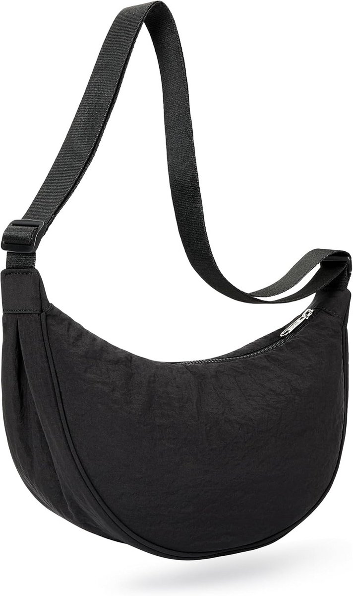 Stijlvolle Crossbody Tas voor Dames - Nylon Dumpling Handtas en Halve Maan Schoudertas