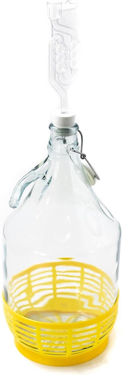 5L Ballonfles met Beugelsluiting en Luchtslot voor Wijnmaken