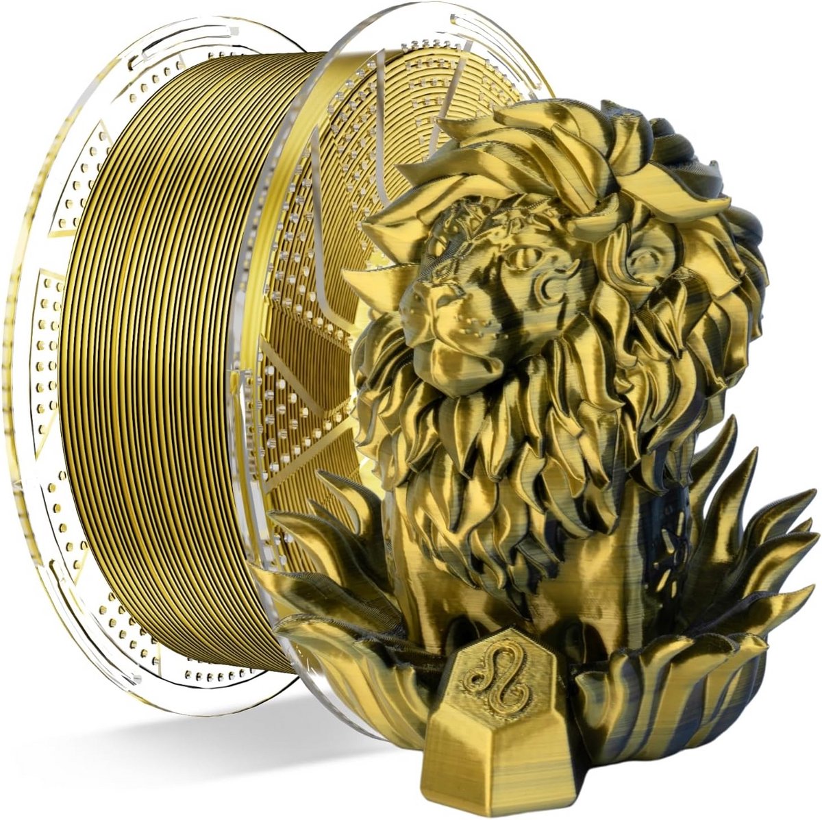Two-Tone Silk PLA 3D Printer Filament 1.75 mm - Zwart en Goud 1 kg