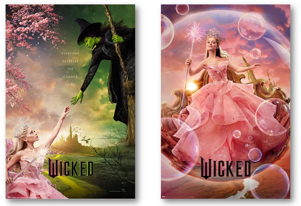 Posterpoint Wicked poster duo set - Twee verschillende posters - Wicked for good - Ariana Grande - 61 x 91,5 cm Oranje