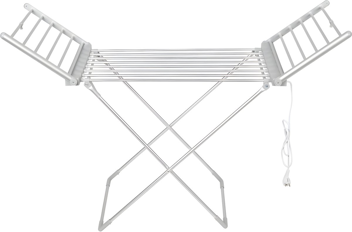 Elektrisch droogrek (opvouwbaar) 1470x540x940mm zilver