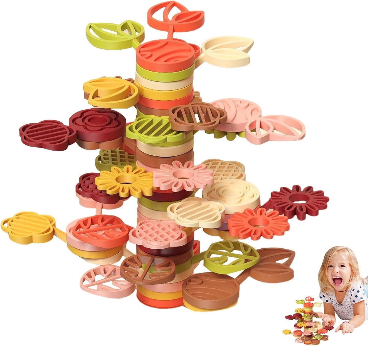 Balance Stacking Game - Logical Thinking Development - Balancing Blocks for Children 3+ - Educational Toy for Toddlers - Cognitive Skills - Fine Motor Skills - 70pcs