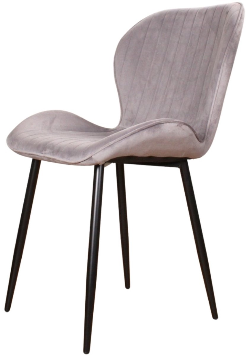 DS4U - Giulia Eetkamerstoel Velvet Grijs - Luxe design - Comfortabele zitting