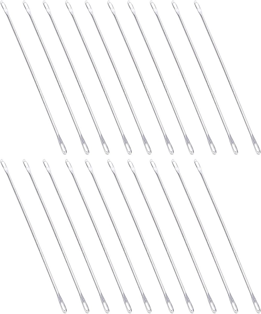 20x Lange Double Eye Transfernaalden voor Breimachines - 9cm Met Groot Oog