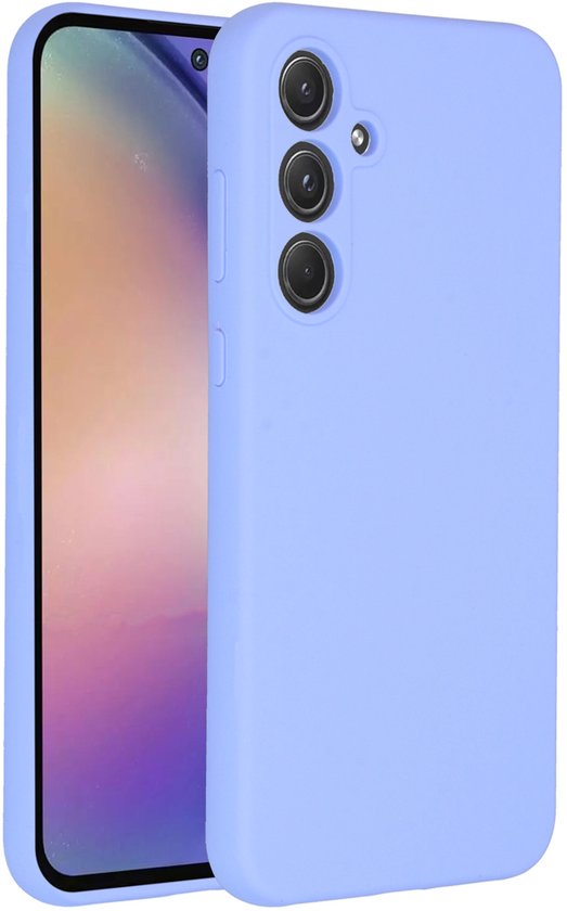Accezz Case Convient pour Samsung Galaxy A55 Siliconen Case - Accezz Liquid Silicone Back Cover - Violet