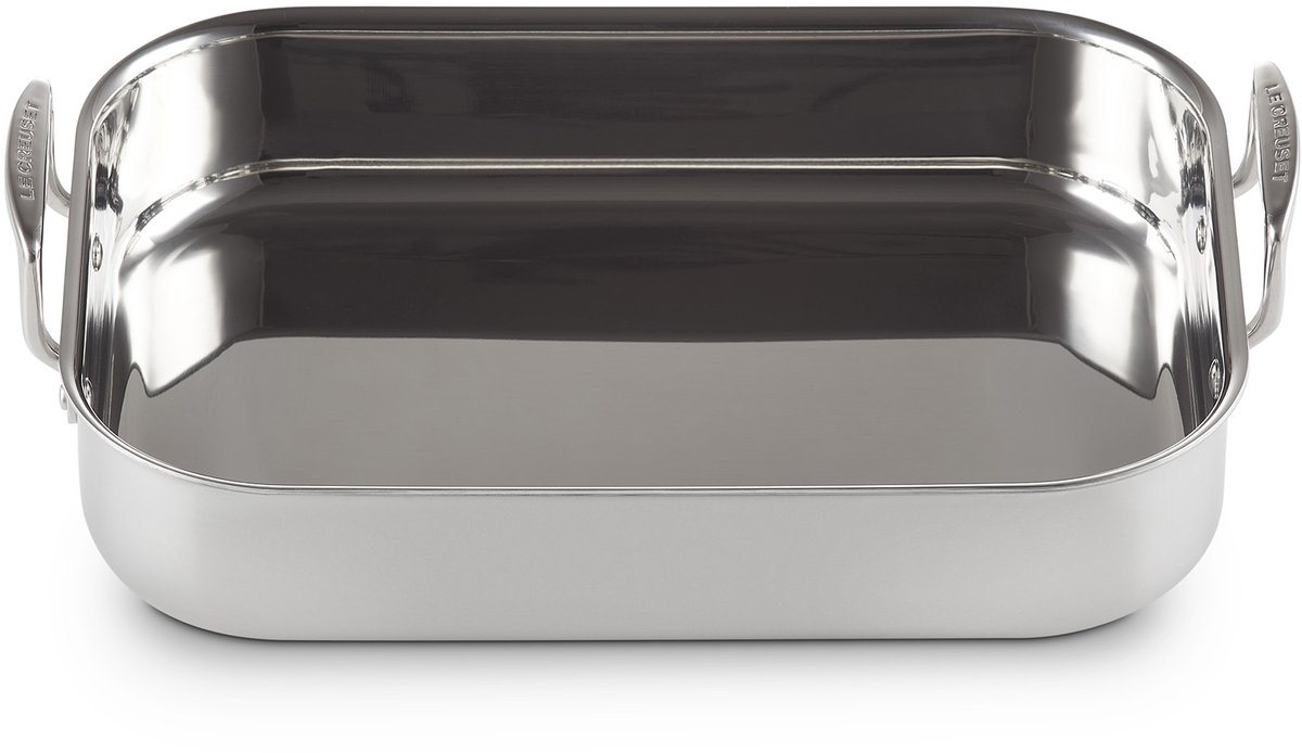 Le Creuset RVS Braadslede rechthoekig 35x27cm