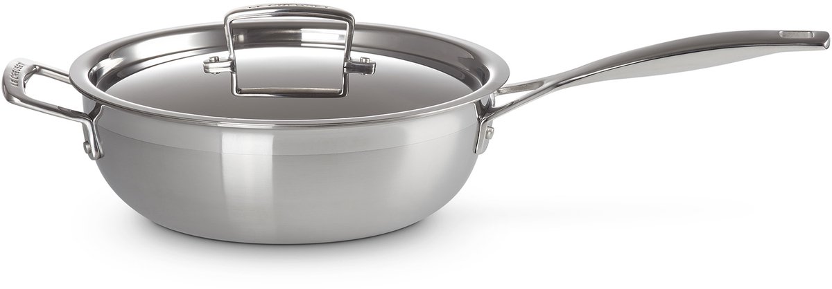 Le Creuset RVS Chef's Pan met anti-aanbak Ø 24cm 3,3l