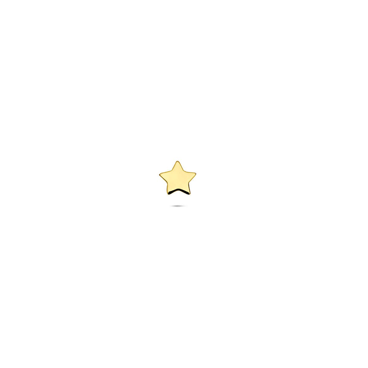 14K Geelgouden flat back piercing ster 3,5 mm - 4034266