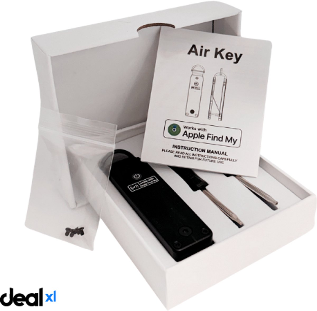 Yeez Sleutelhouder met Locatie Tracker – Aluminium Key Organizer – Werkt met Apple Find My – Bluetooth GPS – Voor 5/6 Sleutels – Vervangbare Batterij – Inclusief Clip & Tool