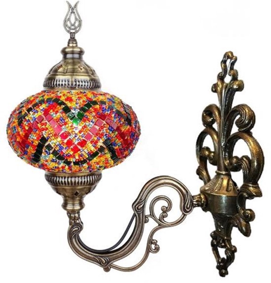 Turkse wandlamp - handgemaakt mozaïek - sfeerverlichting - multicolour - unieke ontwerpen (2023)