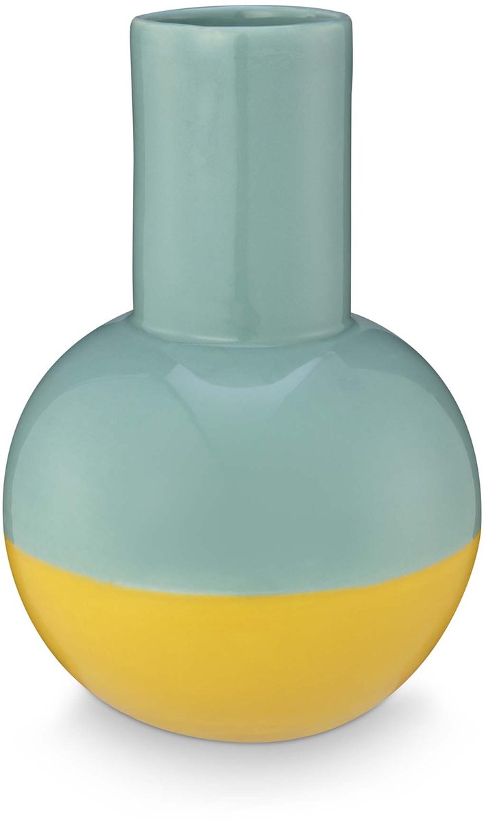 Vaas - Decoratie - Bloemenvaas van Keramiek - Lichtblauw - 21cm