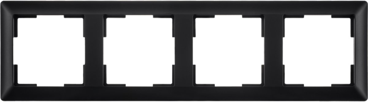ION Industries - Afdekraam - J1 - 4-voudig - verticaal/horizontaal - 295 x 80 x 11 mm - Mat Zwart