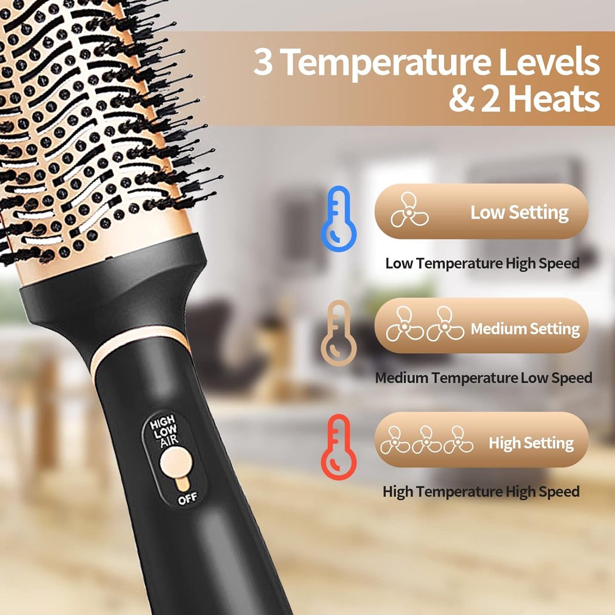 Föhnborstel 4-in-1 Heteluchtborstel 1000 W met Ionisatie - afbeelding 3