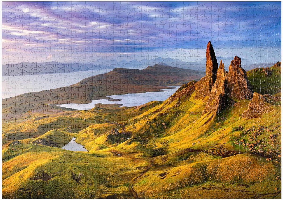 Old Man of Storr Zonsopgang Eiland Skye Schotland 1000 Stukjes Puzzel