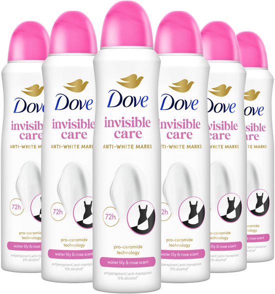 Dove Advanced Care Anti-Transpirant Deodorant Spray - Invisible Care - bevat Pro-Ceramide technologie die de huid kalmeert en helpt herstellen - 6 x 150 ml