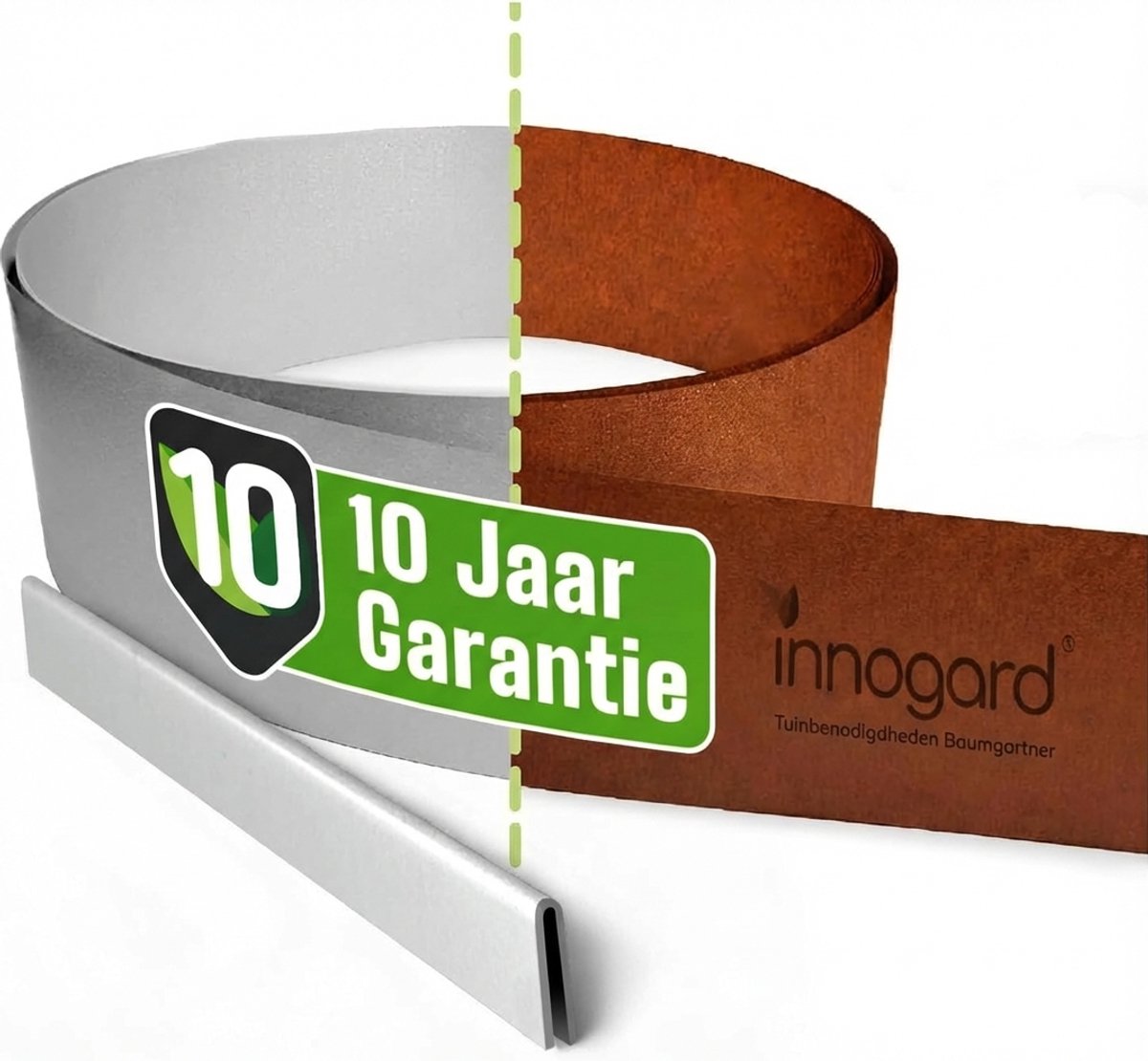 Innogard Cortenstaal gazonrand L15m H15cm - Flexibele gazonrand van 1 mm dik voor tuinperken en bloembedden