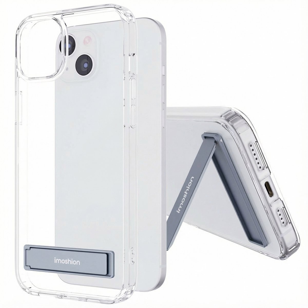imoshion Hoesje - Geschikt voor Apple iPhone 15 Plus - Stand Backcover - Transparant