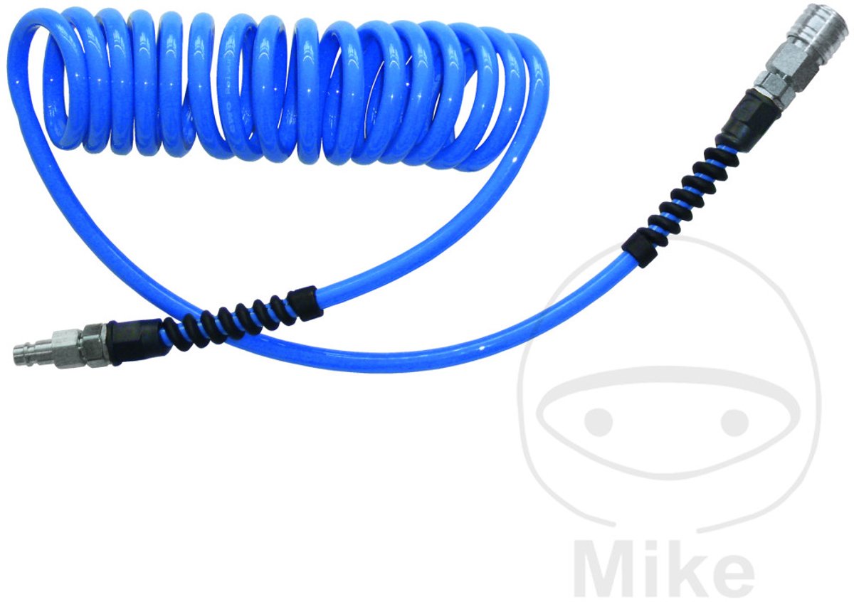 EWO Spiraalslangset Binnen-Ø 8 mm Buiten-Ø 12 mm Lengte 7,5 m Koppeling DN 7,2 PU - E40830