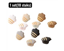 1 set(10 stuks) - Hoekbescherming - Hoekbeschermers - Kattenpootvorm - Zachte Siliconen Tafelrand Bescherming tegen Stoten - Schattige Dieren Decoratie - Kattenpoot achterkant