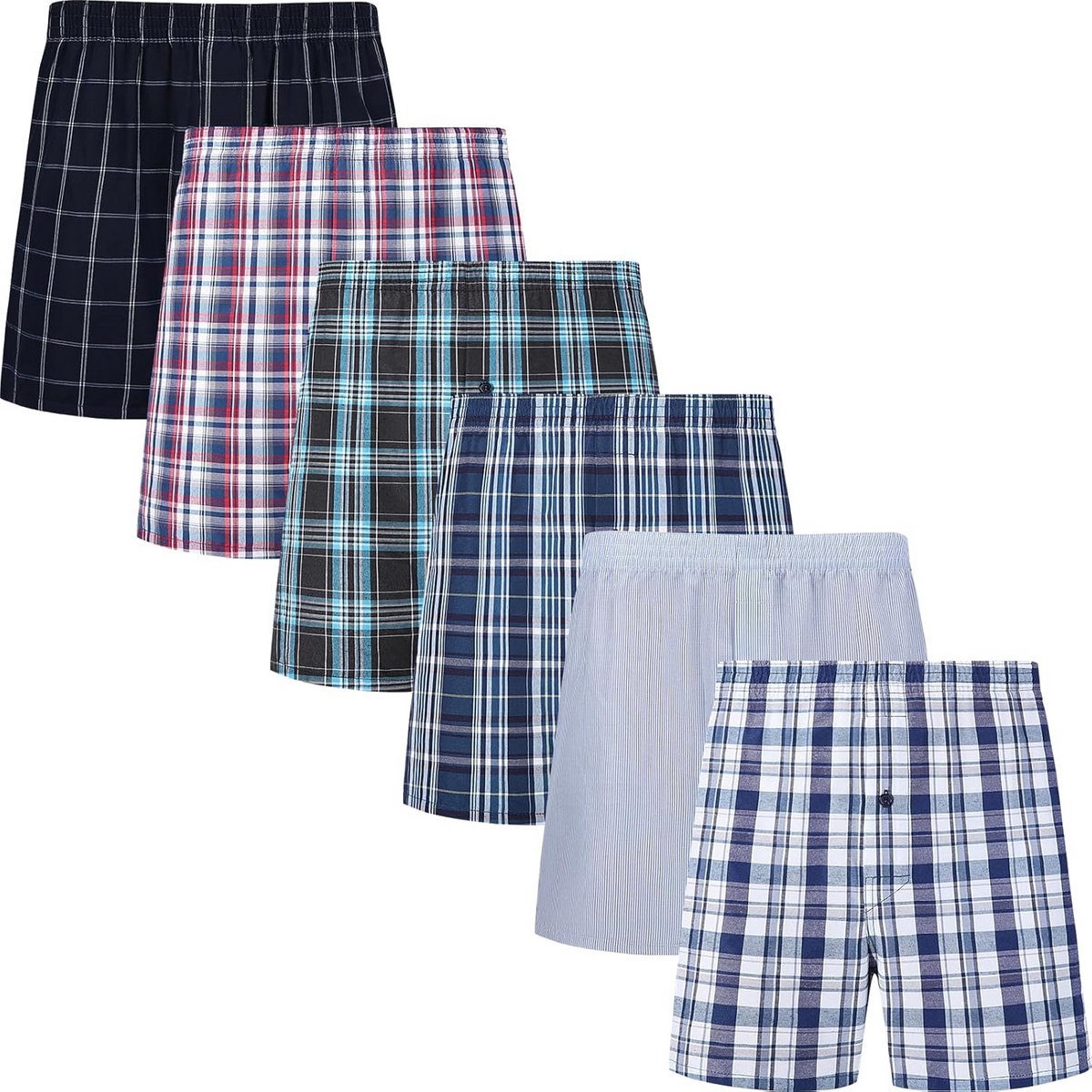 Herenboxershorts 100% katoen - 3 en 6 stuks set - comfortabel en duurzaam