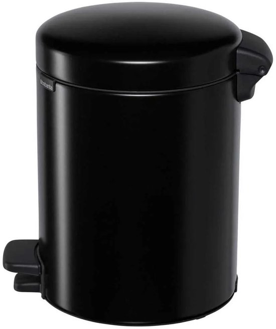 Brabantia NewIcon poubelle à pédale 5 litres avec seau intérieur synthétique - Matt Black