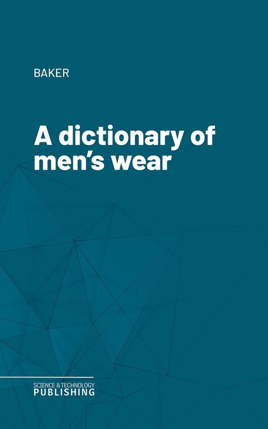 A dictionary of men's wear - cover
