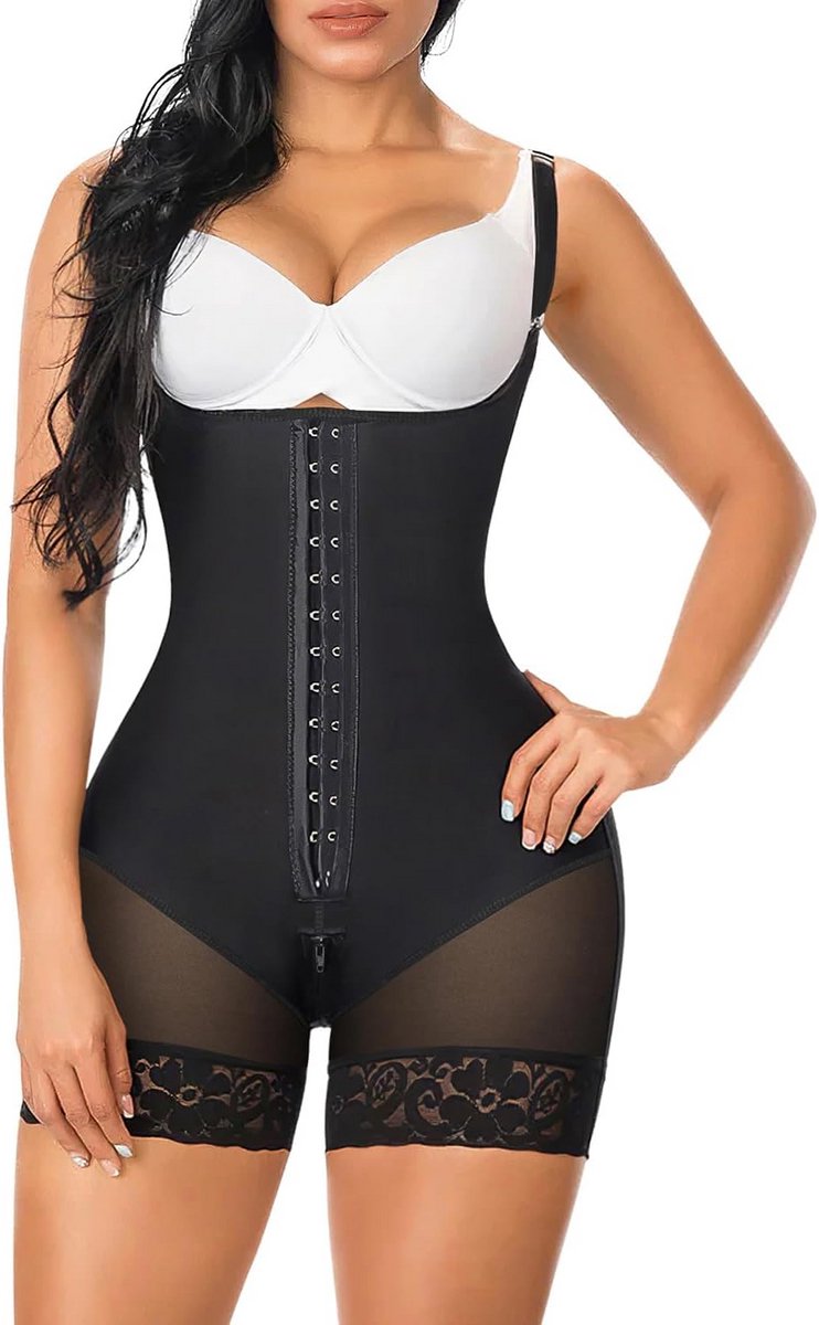 Shapewear Dames Buikcontrol - Verstelbare Buikgordel met Haak-en-Oogsluiting en Open Kruis