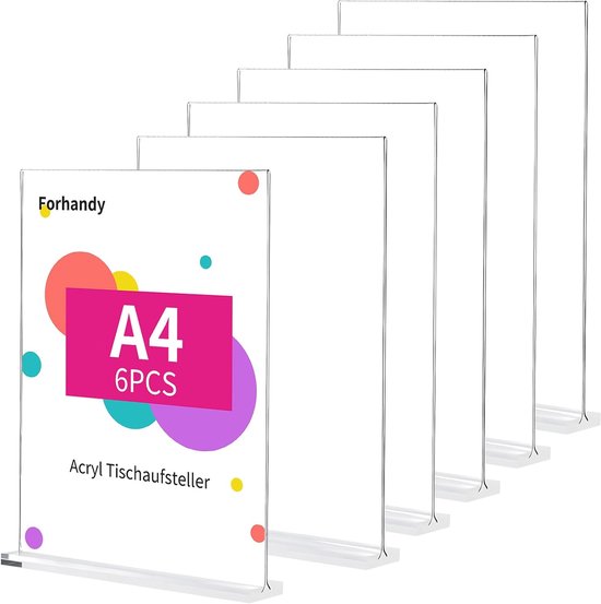 25 Acryl-Schildhalter Schräg 8,5 X 11 Zoll – Von Dazzling Displays, Ideal Für Tische