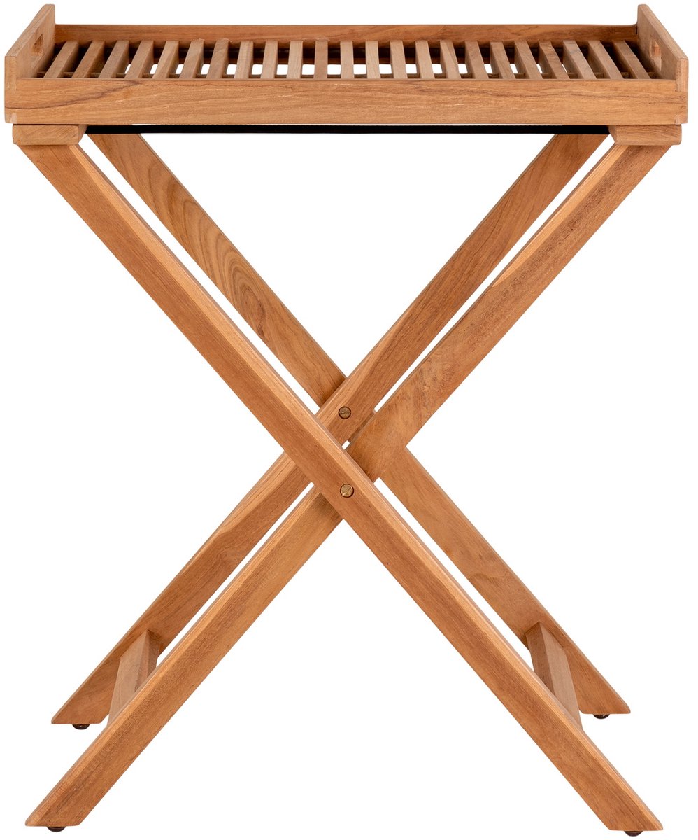 House Nordic Dienblad Tafel Ronda - 60x40x70cm - Teak Naturel