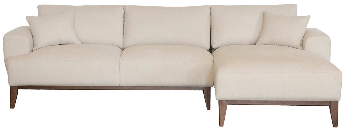 Giga Meubel Chaise Longue Rechts Bordeaux - Beige - Stof/Textiel - 270x165x66cm