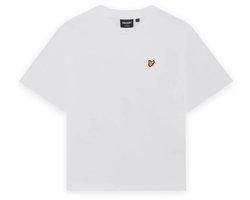 Lyle & Scott Heavy Weight Relaxed T-shirt Polo's & T-shirts Jongens - Polo shirt - Ecru - Maat 128/134